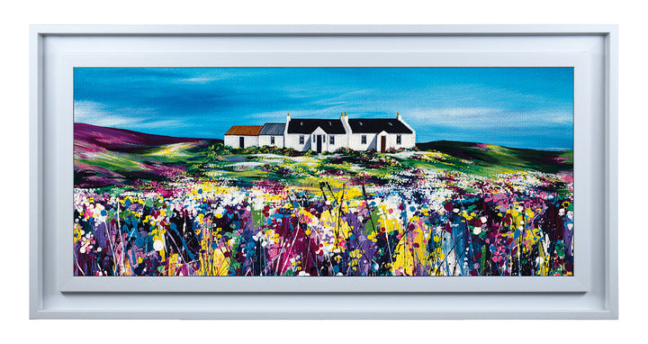 Fields in Bloom By Avril Thomson Smith. White Frame *NEW* - TheArtistsQuarter