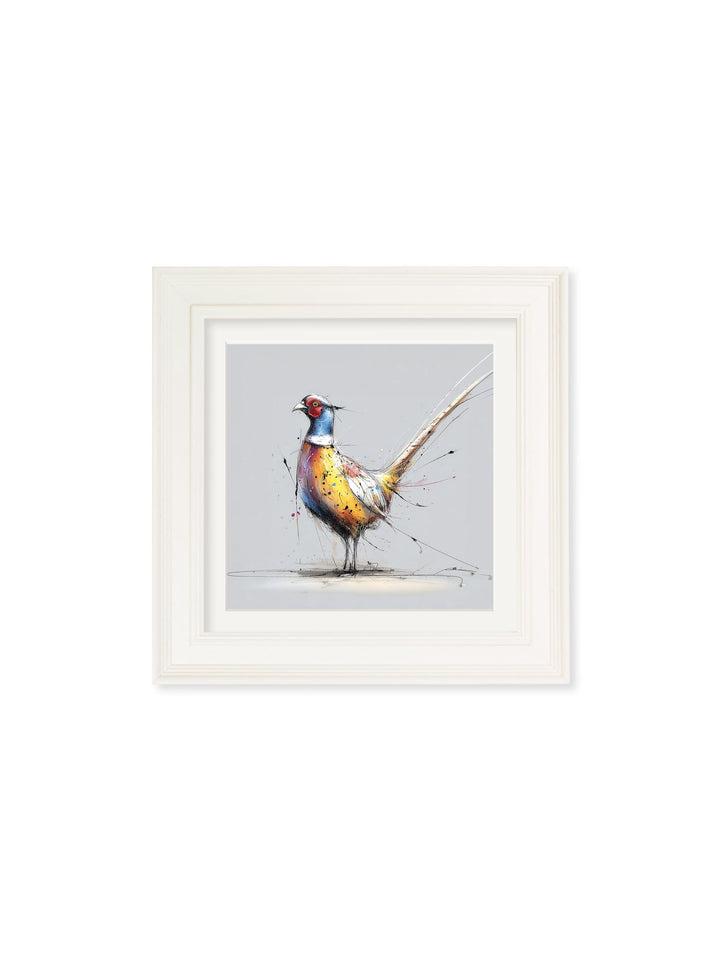 Plump Pheasant Cosy Sketch - Cream Hurstwood Square Frame