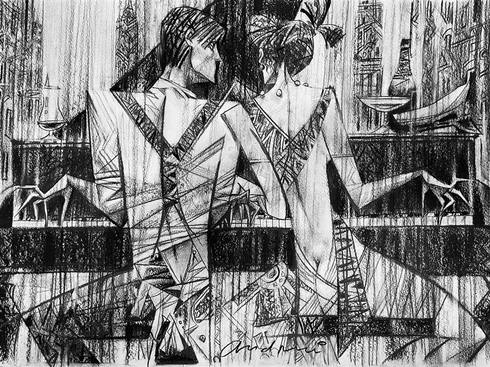 Piano Bar - Sketch by Andrei Protsouk - TheArtistsQuarter