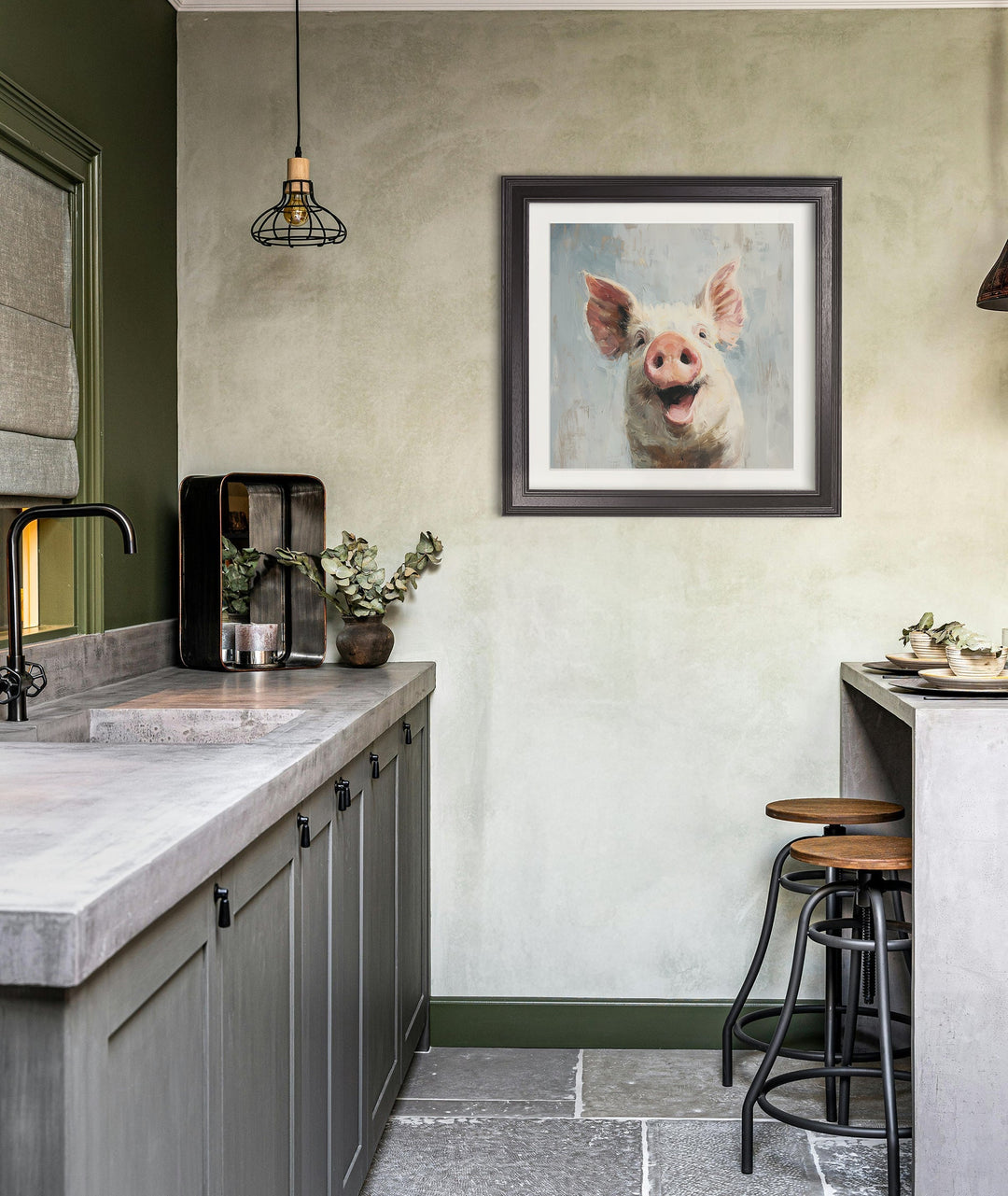 The Giggly Pig - Black Hurstwood Square Frame