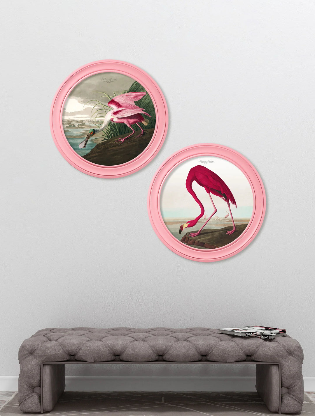 c.1838 Audubon's Flamingo in Pink Frame *NEW* - TheArtistsQuarter