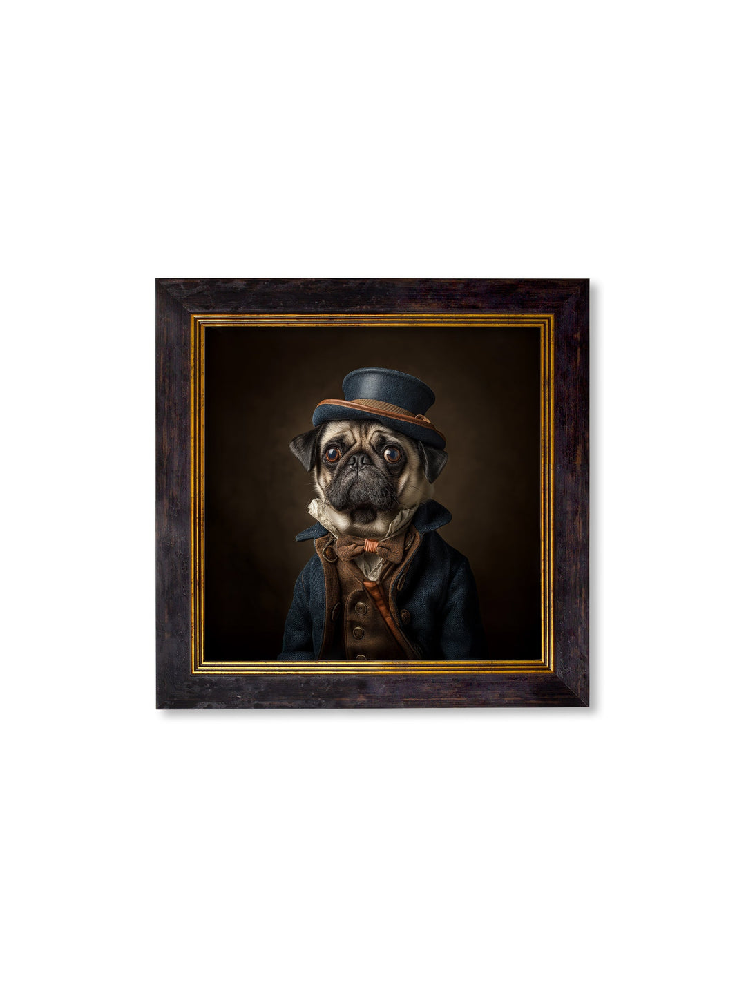 Sir Puggington - Gentleman Pug Oxford Square Frame