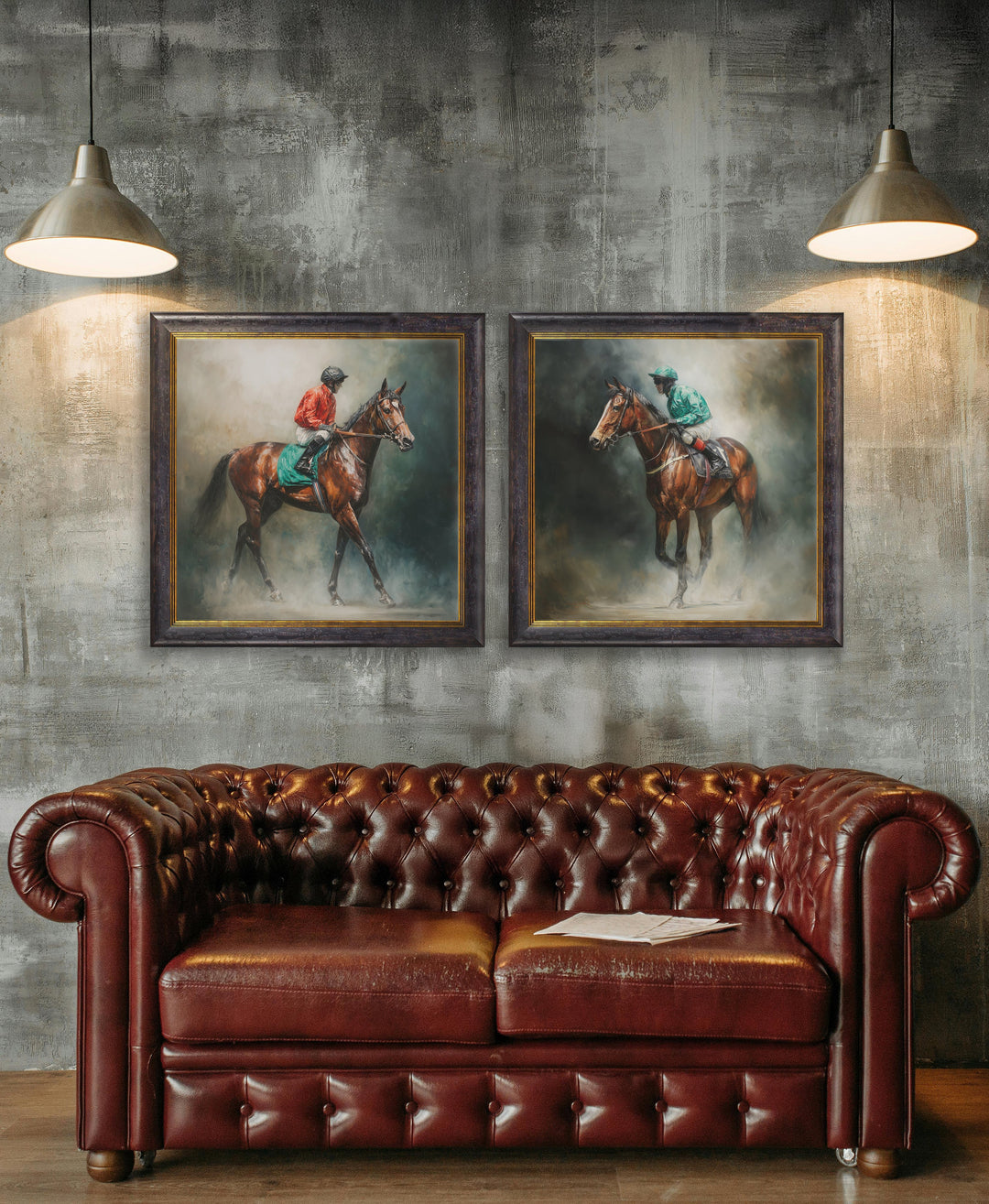 The Irish Racehorses - Oxford Square Frame
