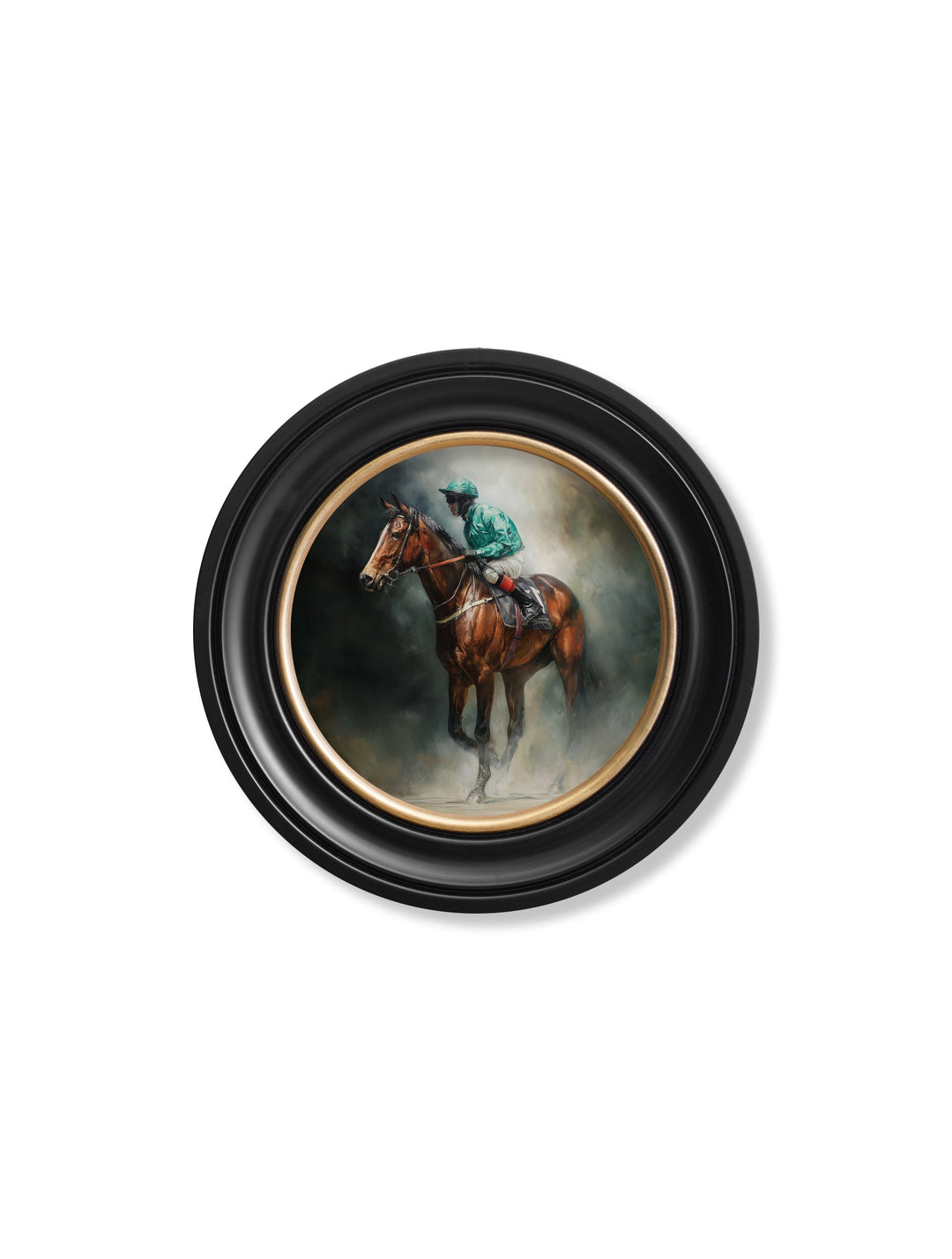 The Irish Racehorses - Oxford Round Frame