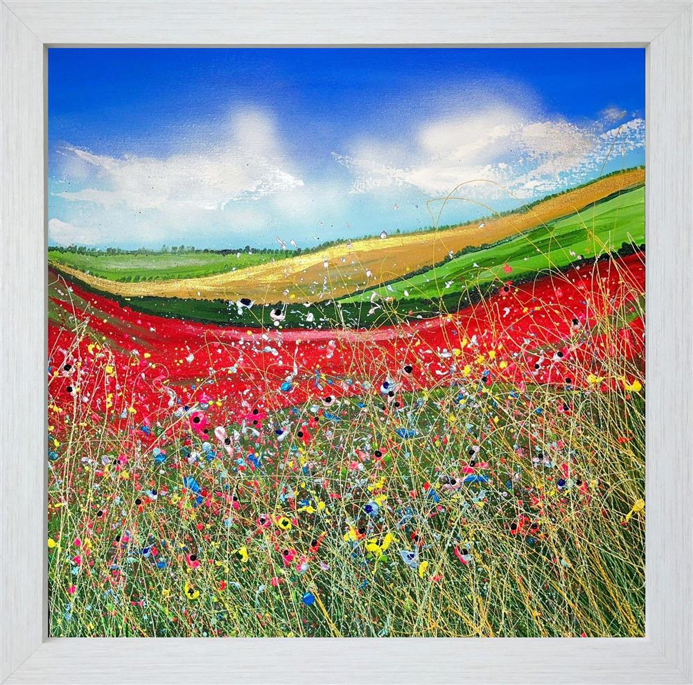 Red Flower Fields by Lisa Pang (Original) - TheArtistsQuarter
