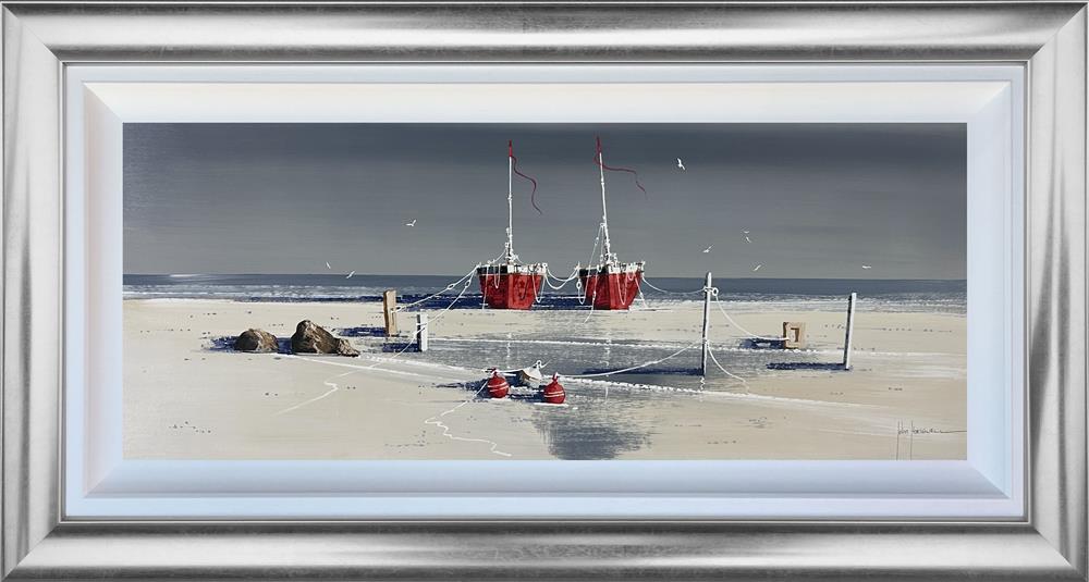 Red Hulls across the Flats by John Horsewell (Original) - TheArtistsQuarter