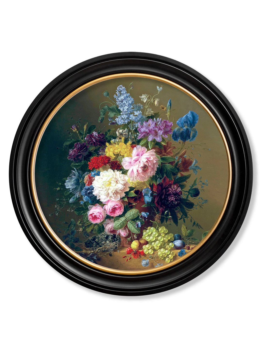 c.1812 Still Life of Flowers - Round - TheArtistsQuarter