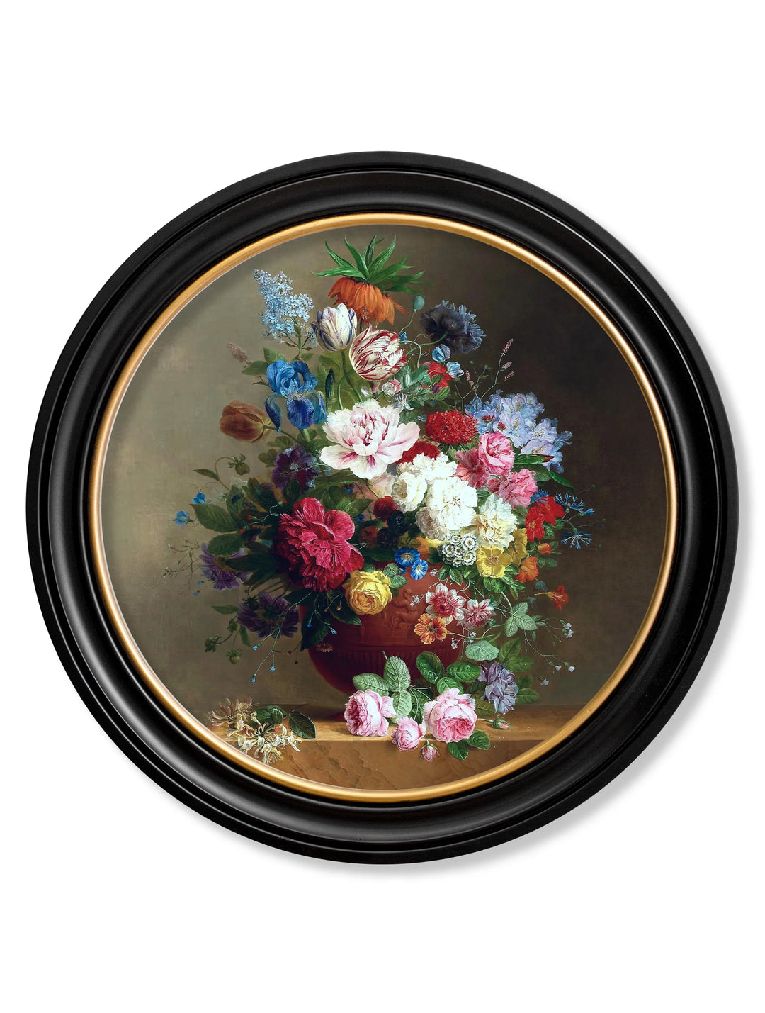 c.1812 Still Life of Flowers - Round - TheArtistsQuarter