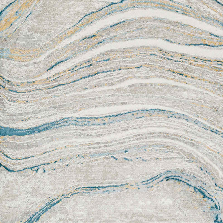 San Francisco Modern Graphic Rug Blue - TheArtistsQuarter