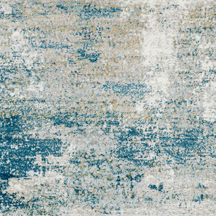 San Francisco Abstract Marble Rug Blue & Light Grey - TheArtistsQuarter