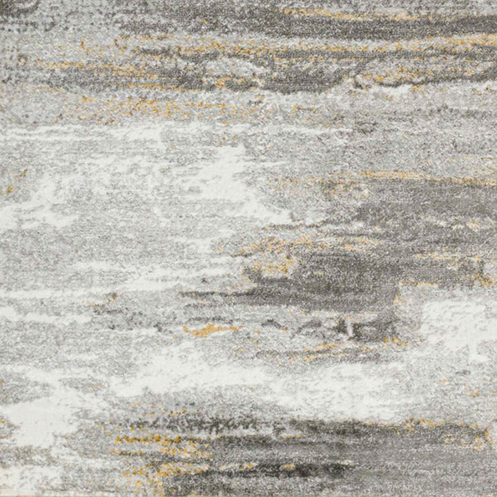 San Francisco Abstract Marble Rug Black & Light Grey - TheArtistsQuarter