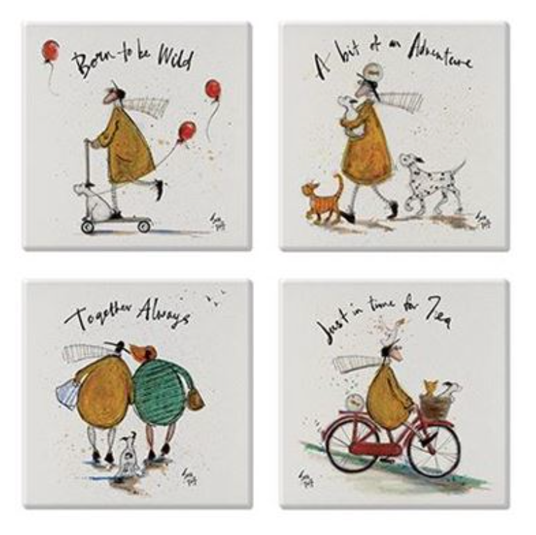 Sam Toft (Mustard Collection) Coaster Set Set Of Four - TheArtistsQuarter