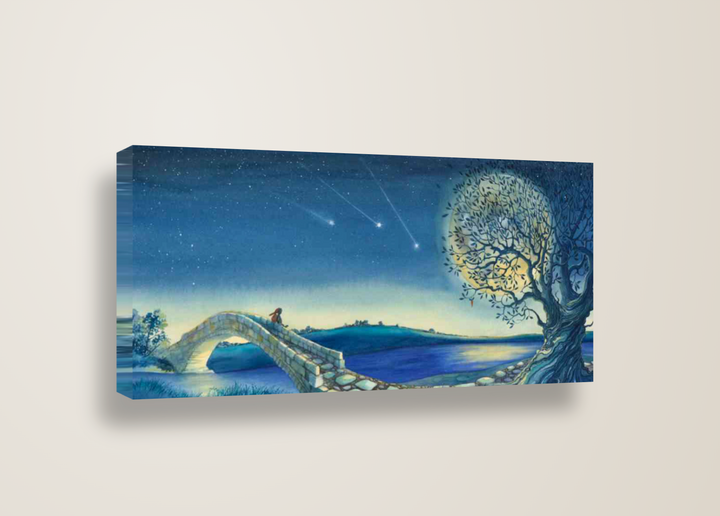 Over The Moon (Canvas) By Catherine Stephenson *EXCLUSIVE* - TheArtistsQuarter