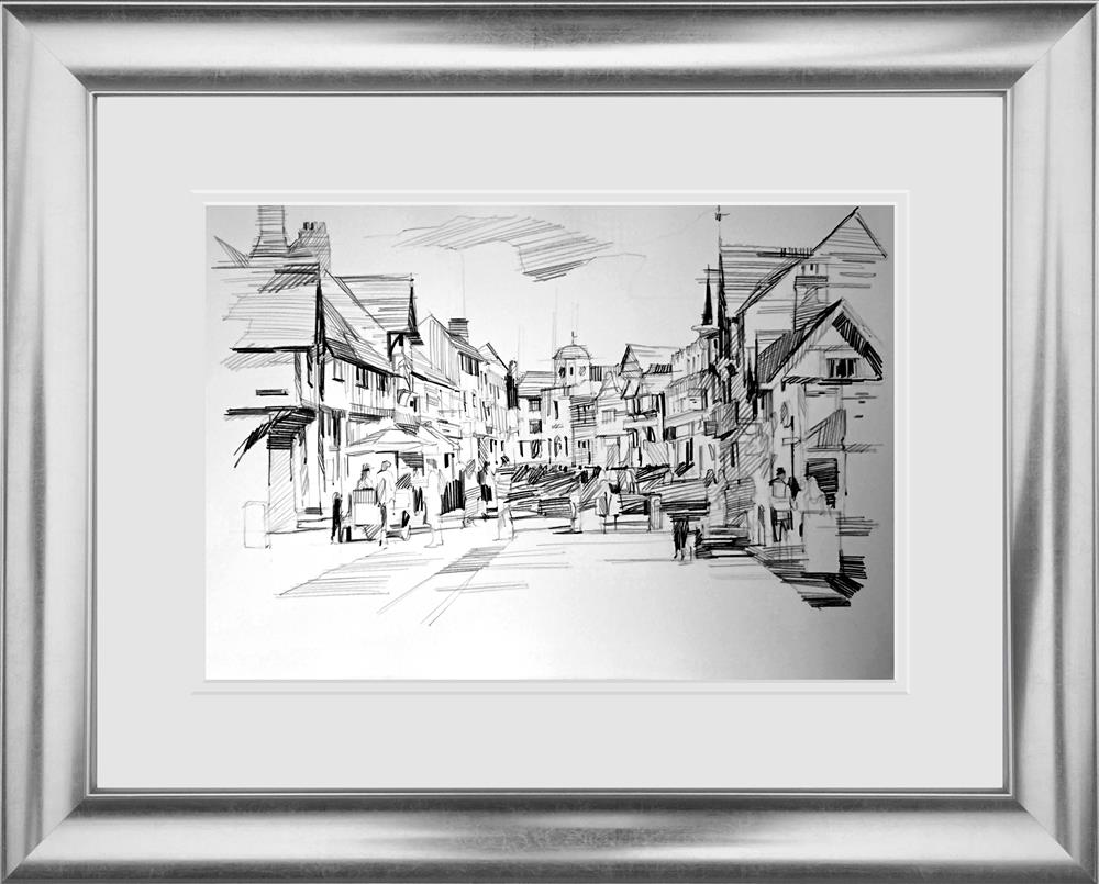 Shakespeare's Street - Sketch by Colin Brown (Original) - TheArtistsQuarter