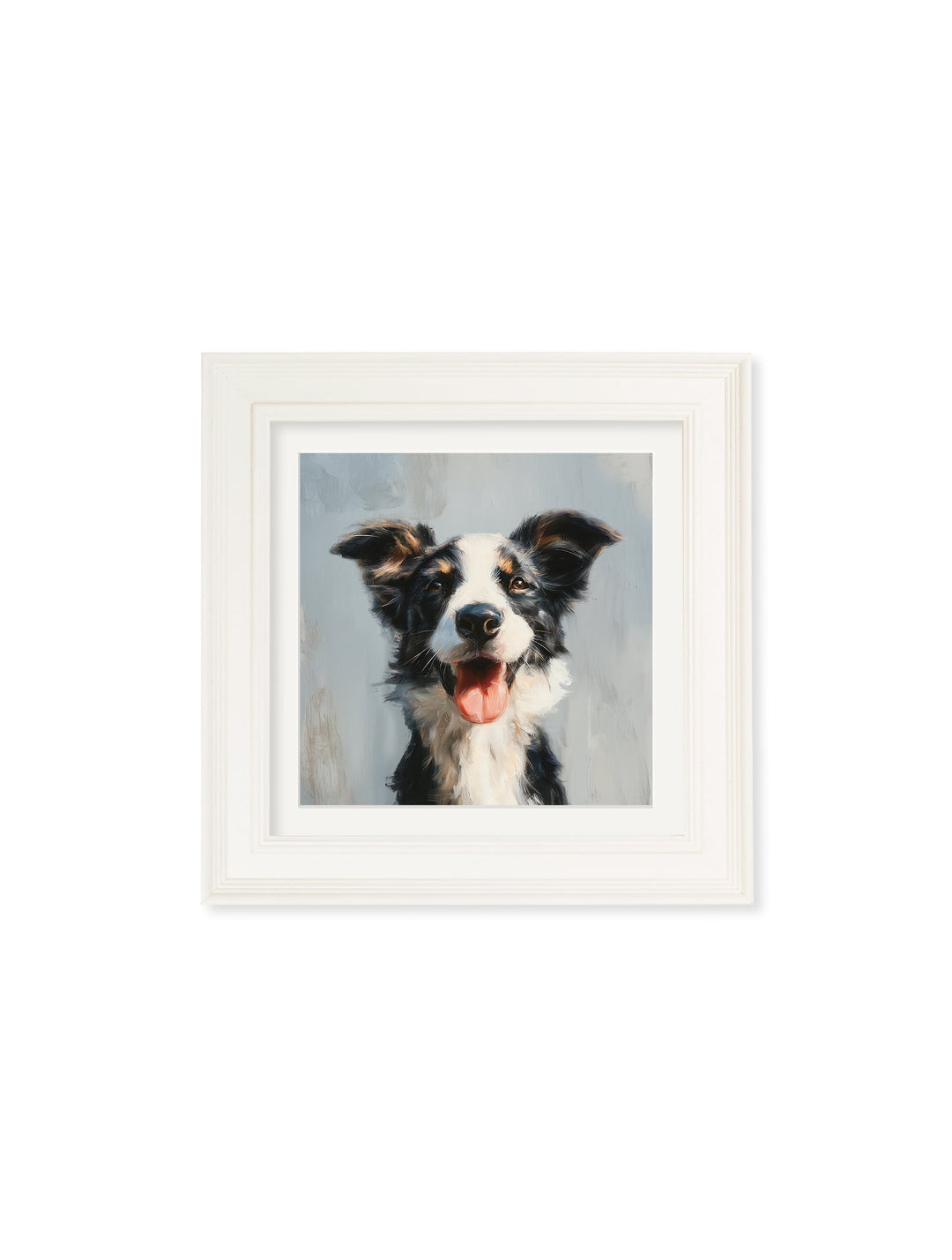 The Smiley Sheepdog - Cream Hurstwood Square Frame