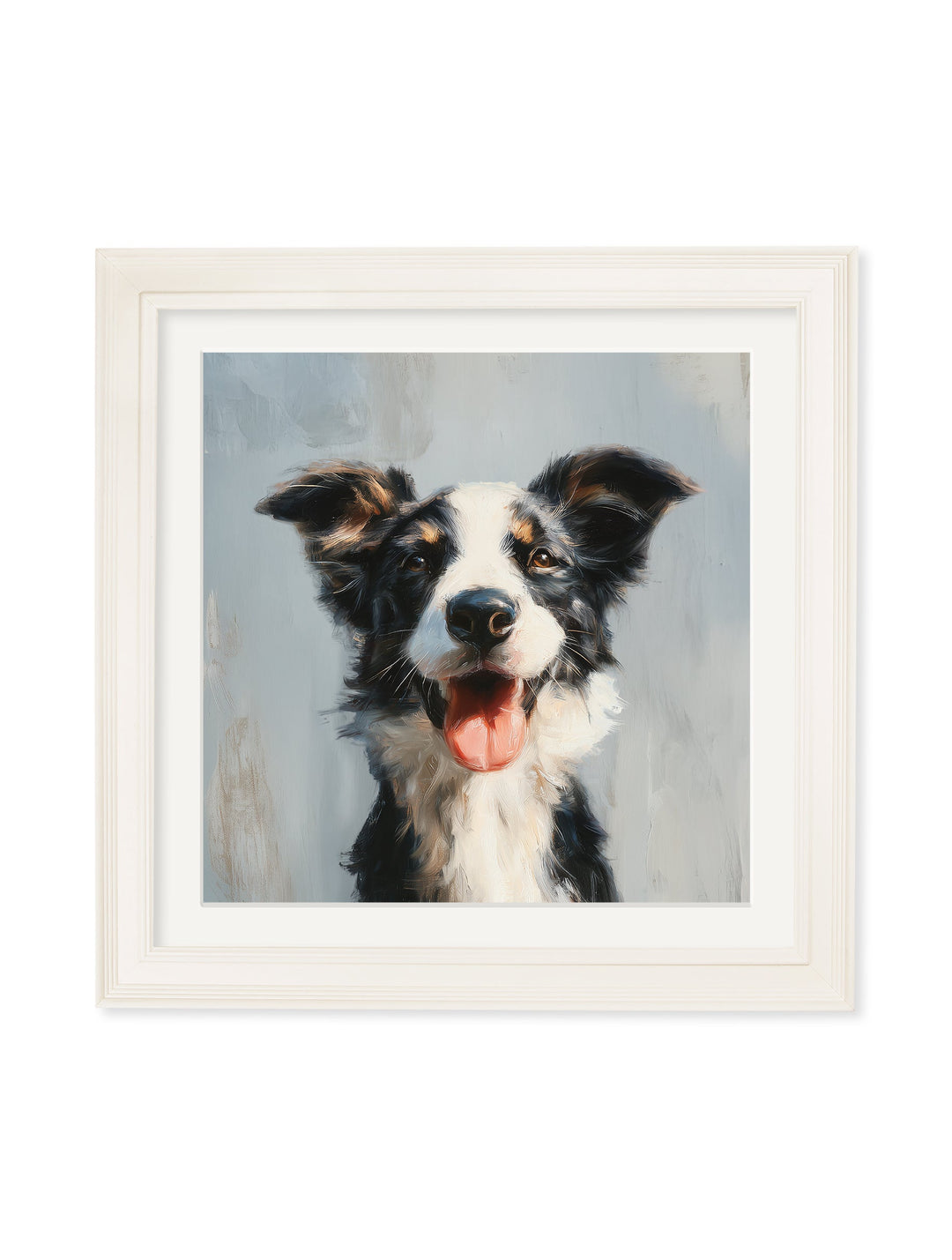 The Smiley Sheepdog - Cream Hurstwood Square Frame
