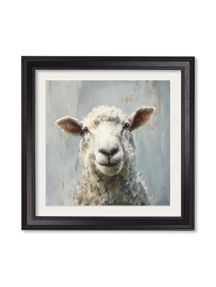 The Jolly Sheep - Black Hurstwood Square Frame