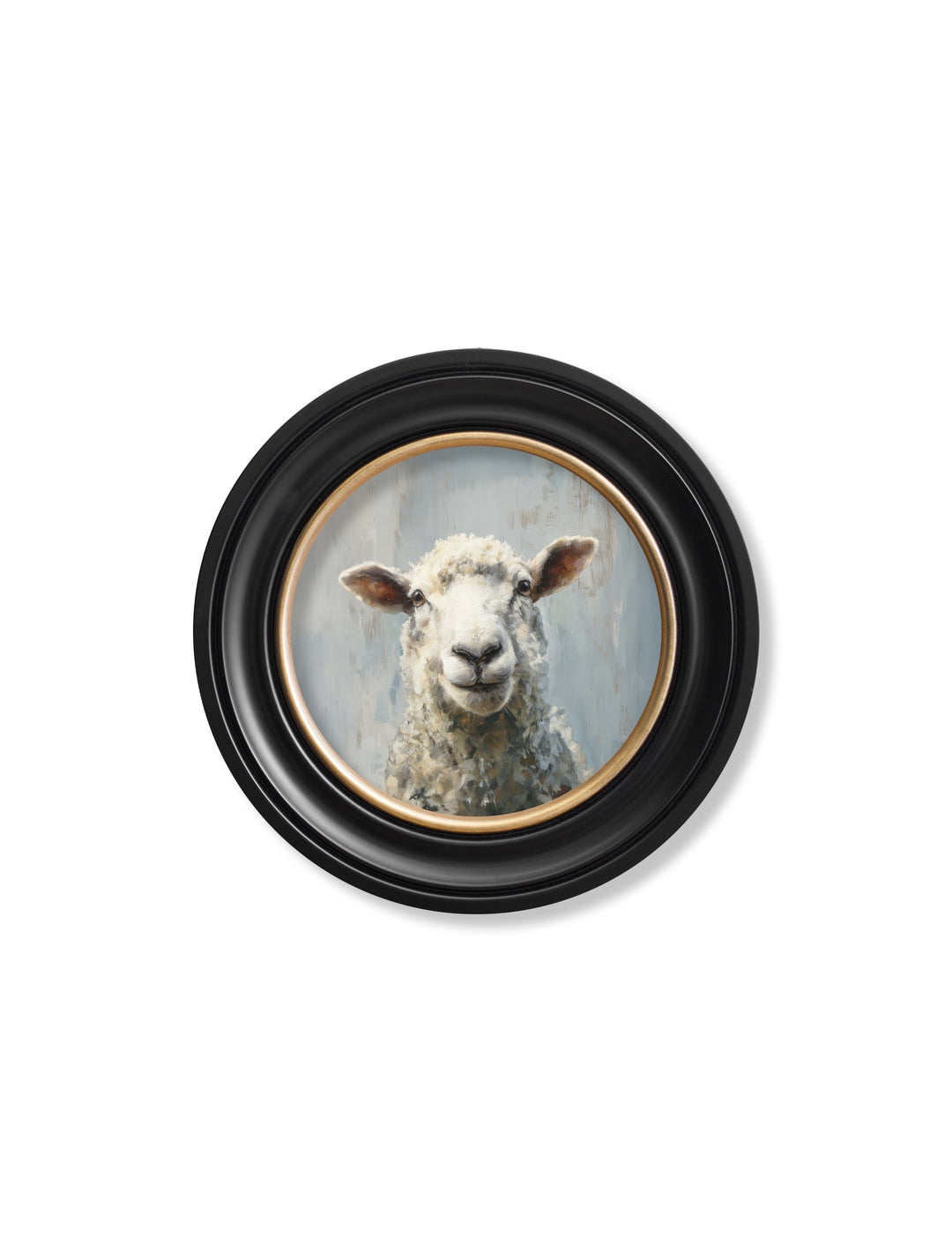 The Jolly Sheep - Oxford Round Frame
