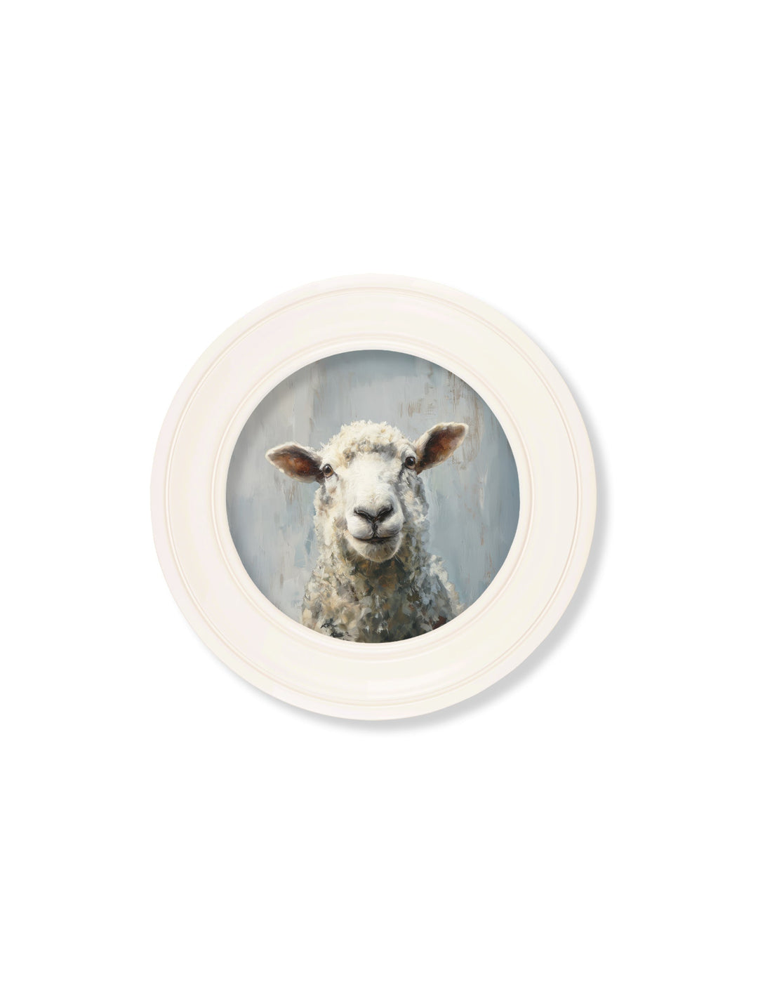 The Jolly Sheep - Oxford Strong White Round Frame