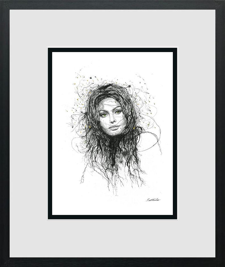 Sophia Loren - Miniature by Scott Tetlow - TheArtistsQuarter