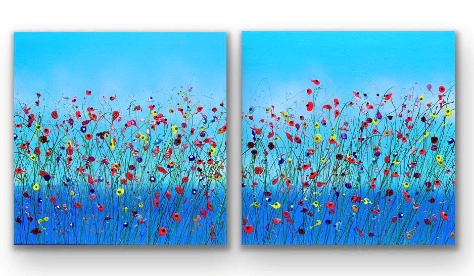 The Joy Of Spring - Diptych by Lisa Pang (Original) - TheArtistsQuarter