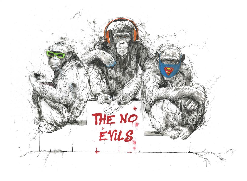 The No Evils - Miniature by Scott Tetlow - TheArtistsQuarter