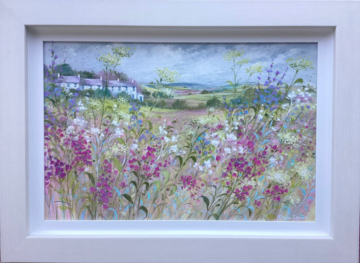 Three Cottage Original Artwork By Diane Demirci - TheArtistsQuarter