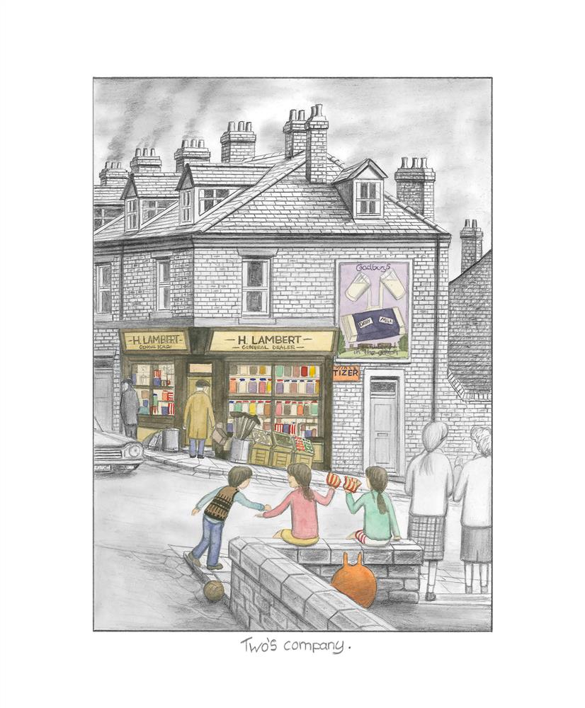 Two's Company - Sketch by Leigh Lambert - TheArtistsQuarter