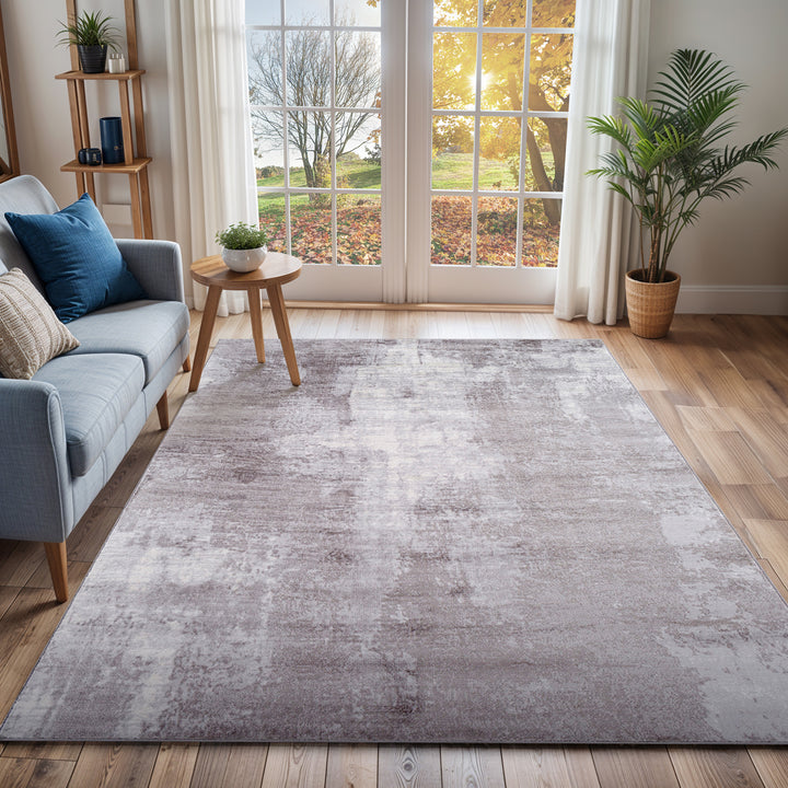 Wanderlust Abstract Marble Rug Grey & Taupe - TheArtistsQuarter