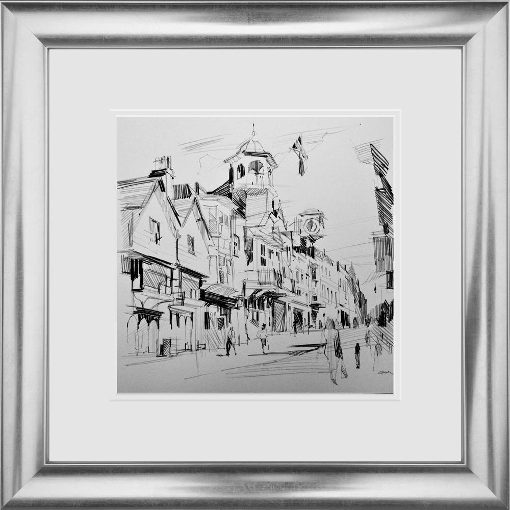 Walking Up Hill Sketch by Colin Brown (Original) - TheArtistsQuarter