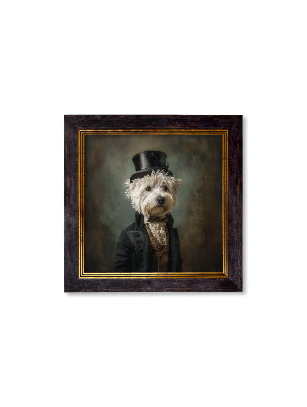 Lord Westly Whitetail - Gentleman Westie Oxford Square Frame