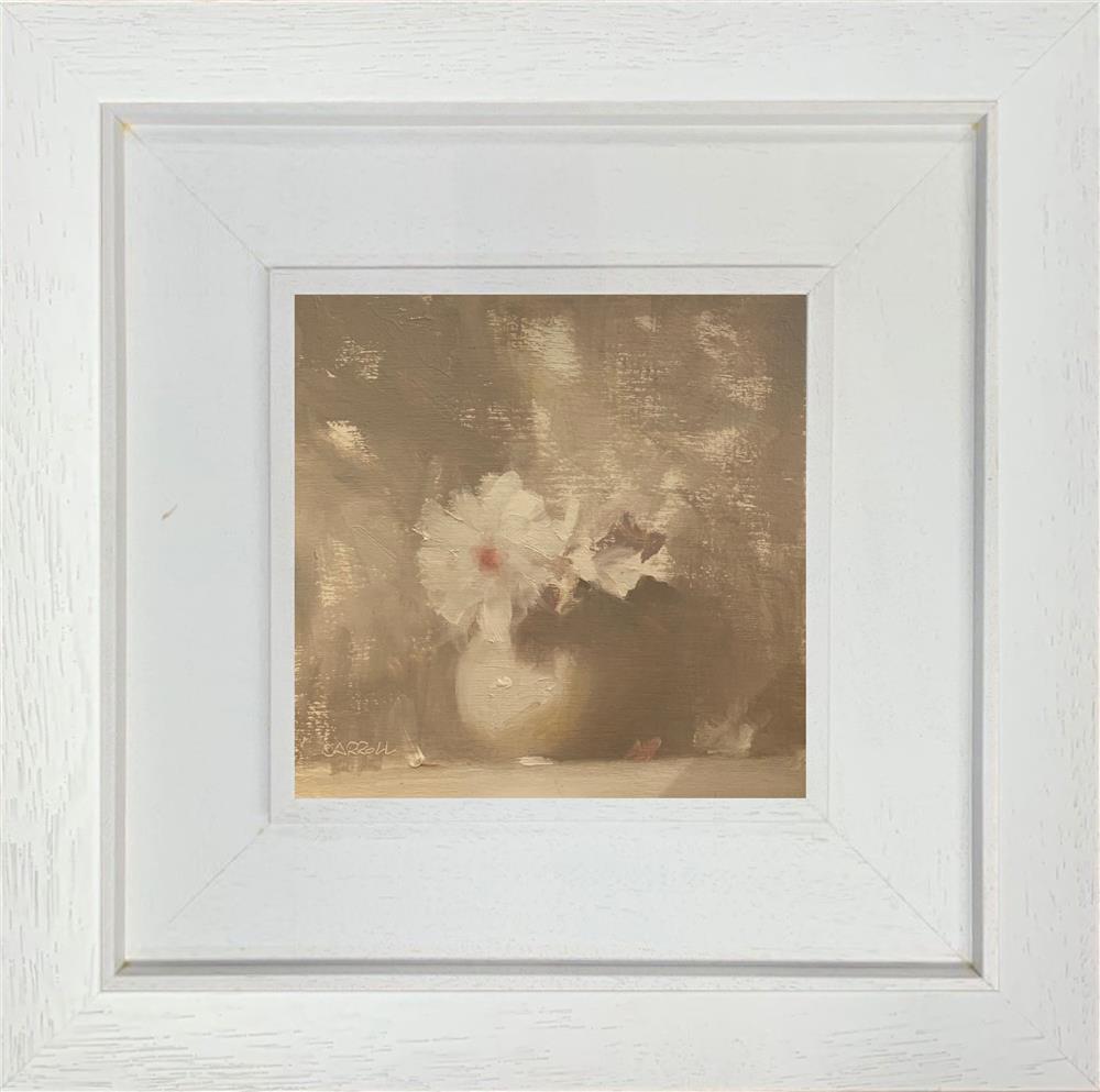 White Roses On Grey by Neil Carroll (Original) - TheArtistsQuarter