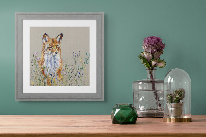 Floral Fox Small By Louise Luton *EXCLUSIVE* - TheArtistsQuarter