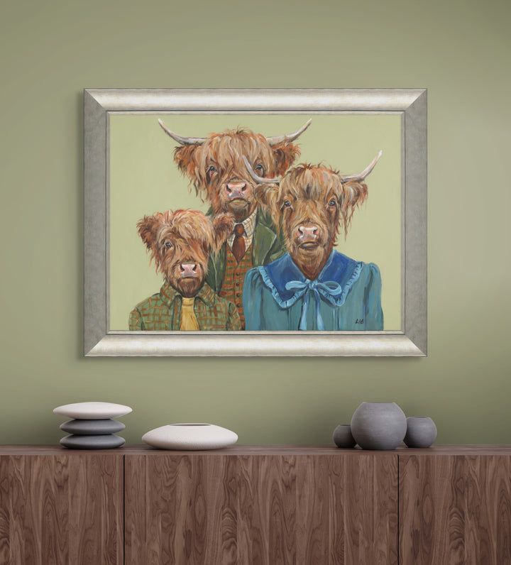 The Highlander Family By Louise Brown EX GALLERY - TheArtistsQuarter