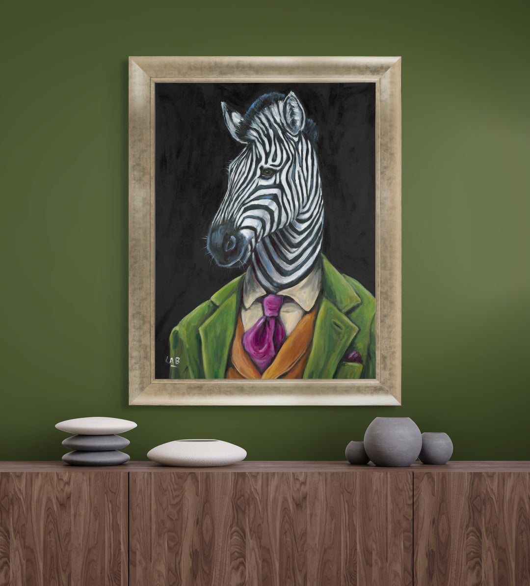 Zachariah Zebra (Large Version) By Louise Brown - TheArtistsQuarter