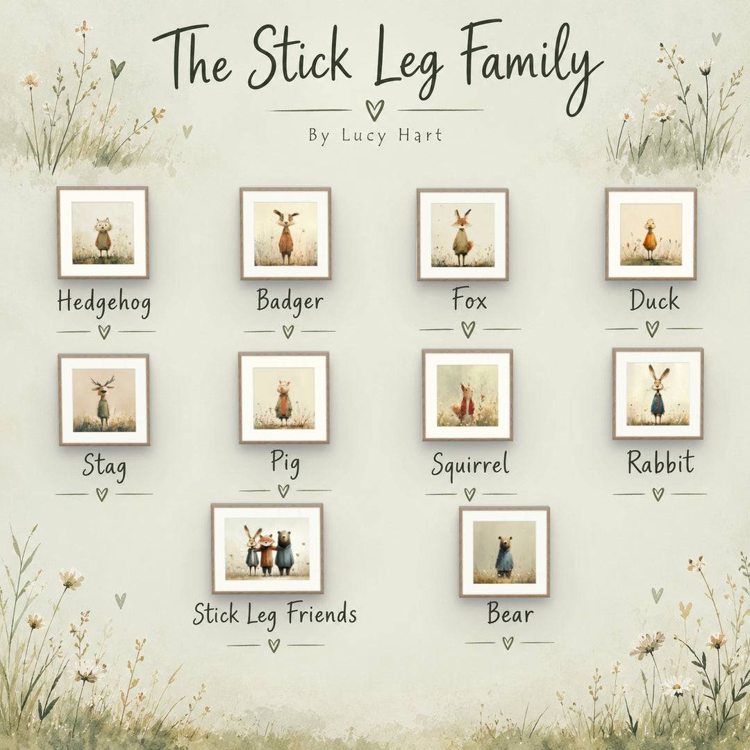Stick Leg Hedgehog By Lucy Hart  | Delivery Mid-October