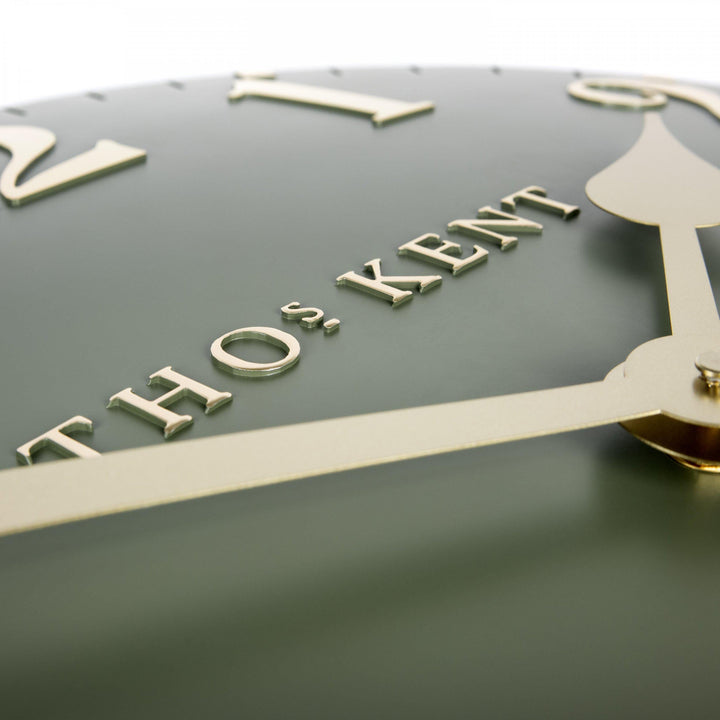 Thomas Kent London. Arabic Wall Clock 20" (51cm) Lichen Green - TheArtistsQuarter