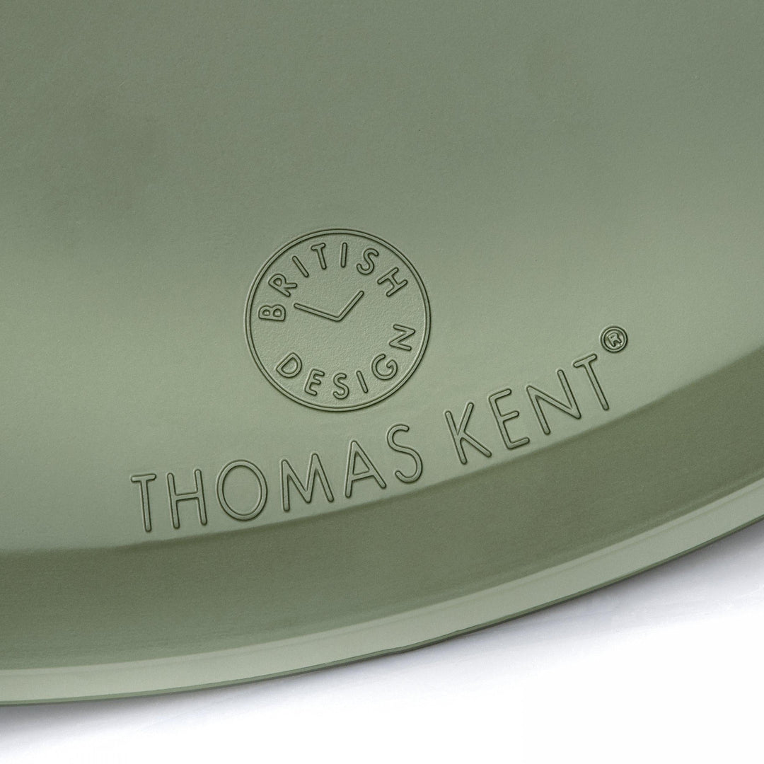 Thomas Kent London. Arabic Wall Clock 20" (51cm) Lichen Green - TheArtistsQuarter