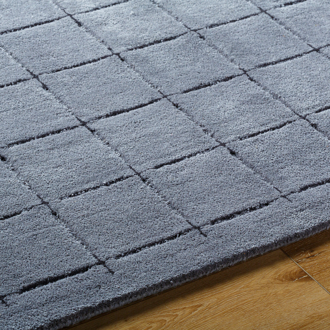 Brook Modern Wool Rug Grey - TheArtistsQuarter