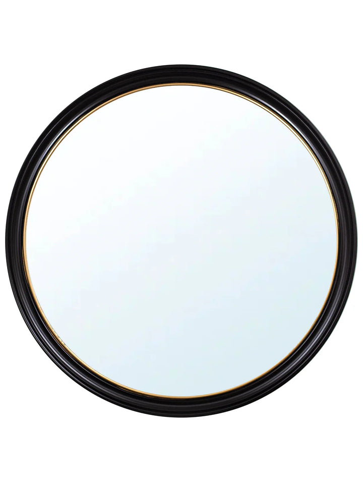 Round Mirror - Black and Gold - TheArtistsQuarter