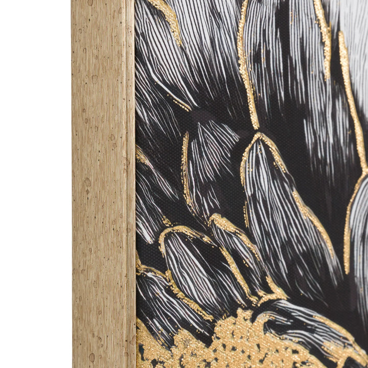 Dhalia Framed Canvas By Faye Reynolds-Lydon - TheArtistsQuarter