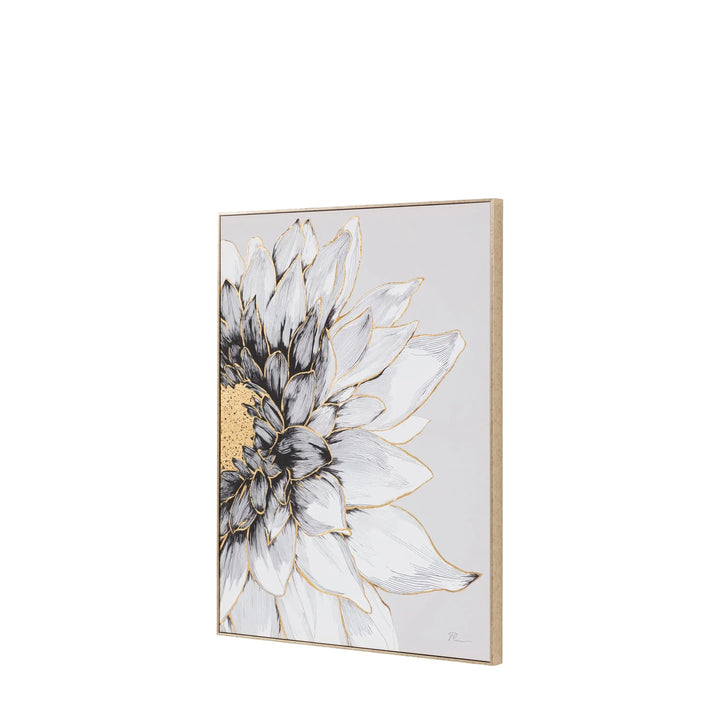 Dhalia Framed Canvas By Faye Reynolds-Lydon - TheArtistsQuarter