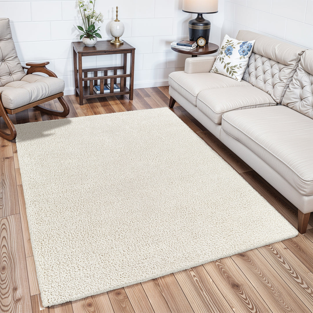 Cloudy Shaggy Rug Beige - TheArtistsQuarter