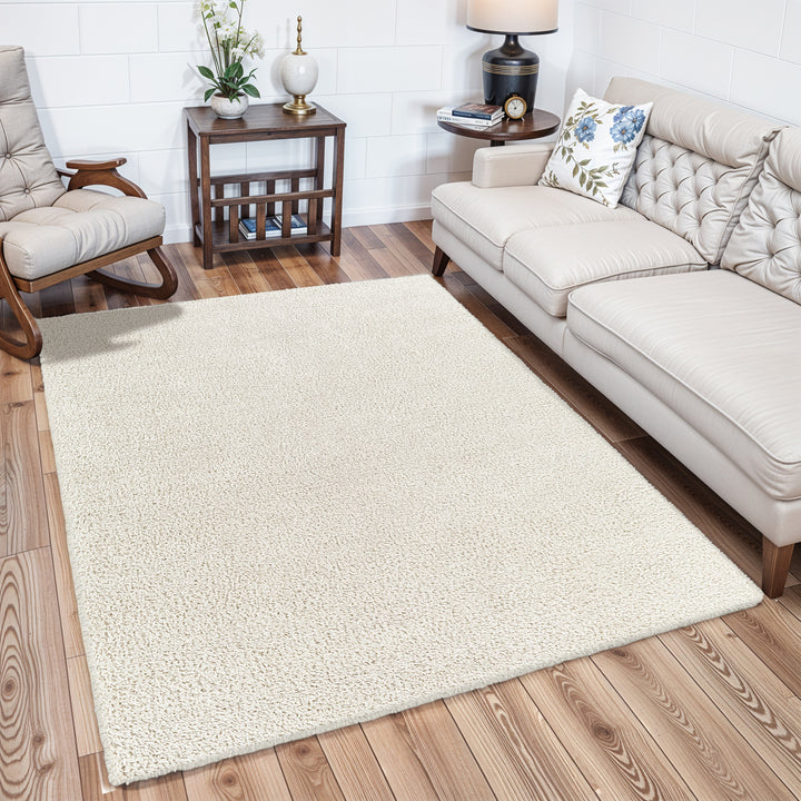 Cloudy Shaggy Rug Beige - TheArtistsQuarter