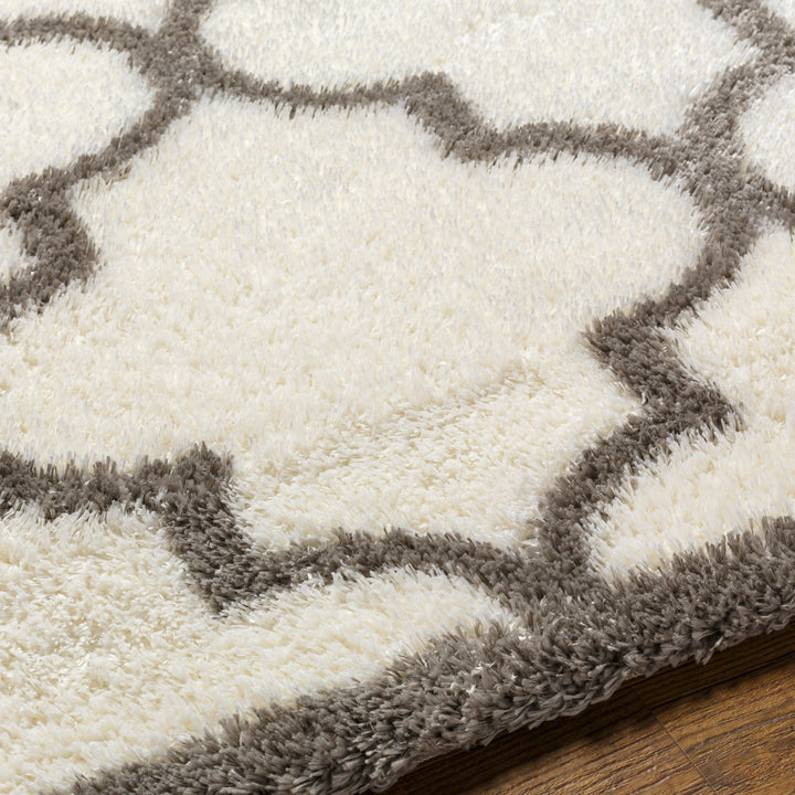 Cloudy Shaggy Rug Ivory & Dark Grey - TheArtistsQuarter
