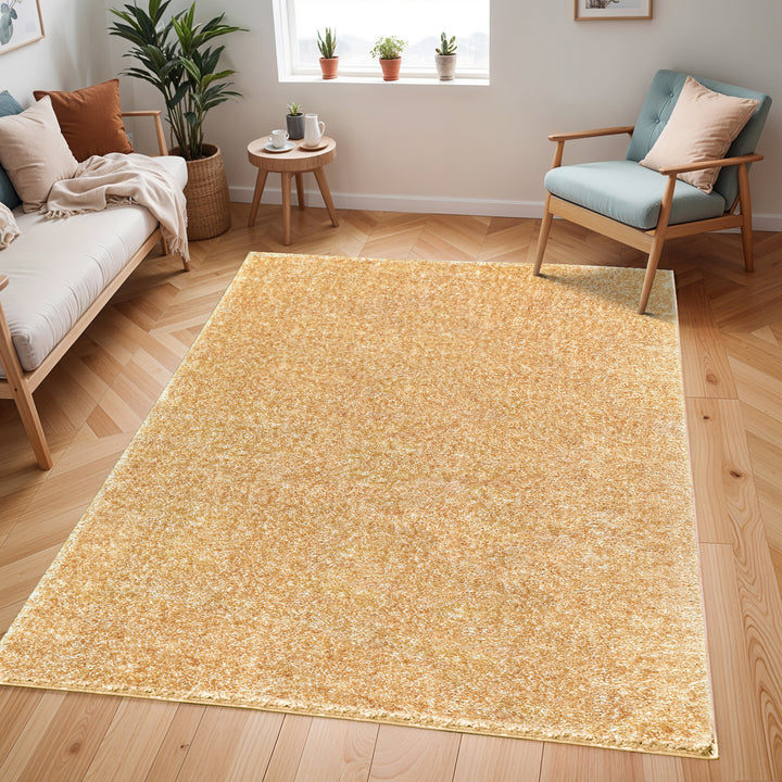 Cloudy Shaggy Rug Yellow - TheArtistsQuarter