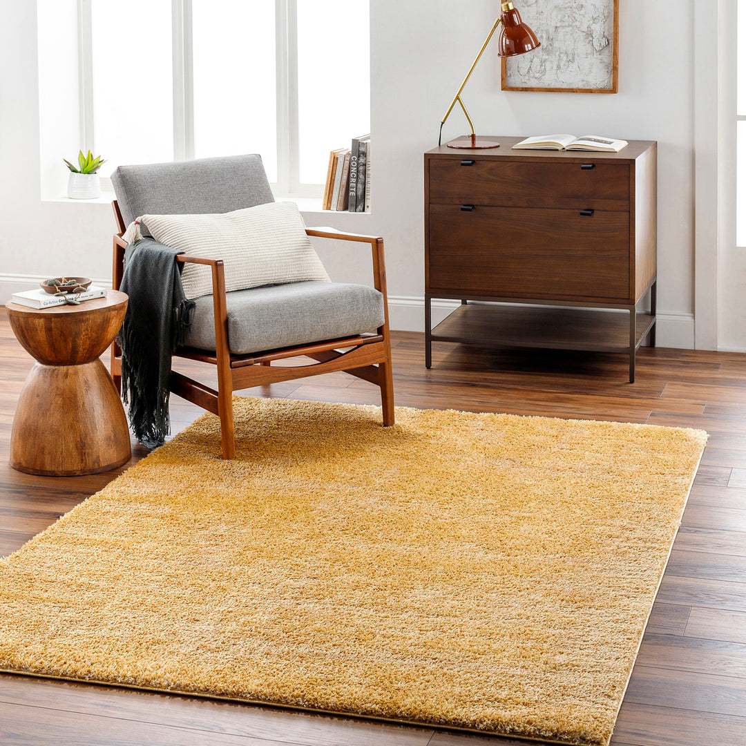 Cloudy Shaggy Rug Yellow - TheArtistsQuarter