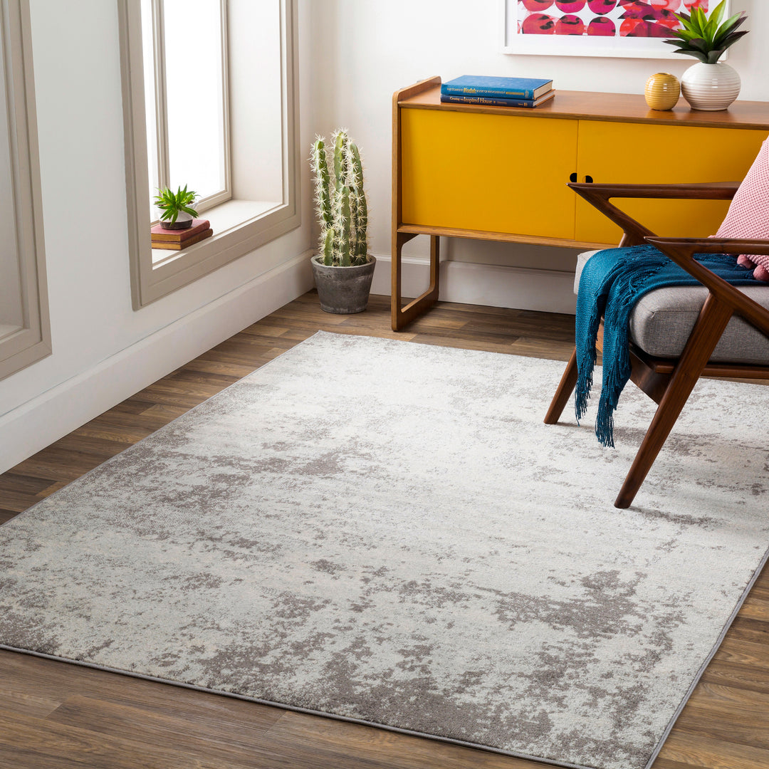 Chester Abstract Marble Rug Grey - TheArtistsQuarter