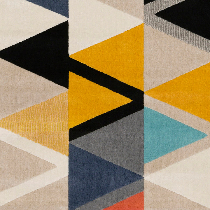 City Geometric Runner Taupe - TheArtistsQuarter