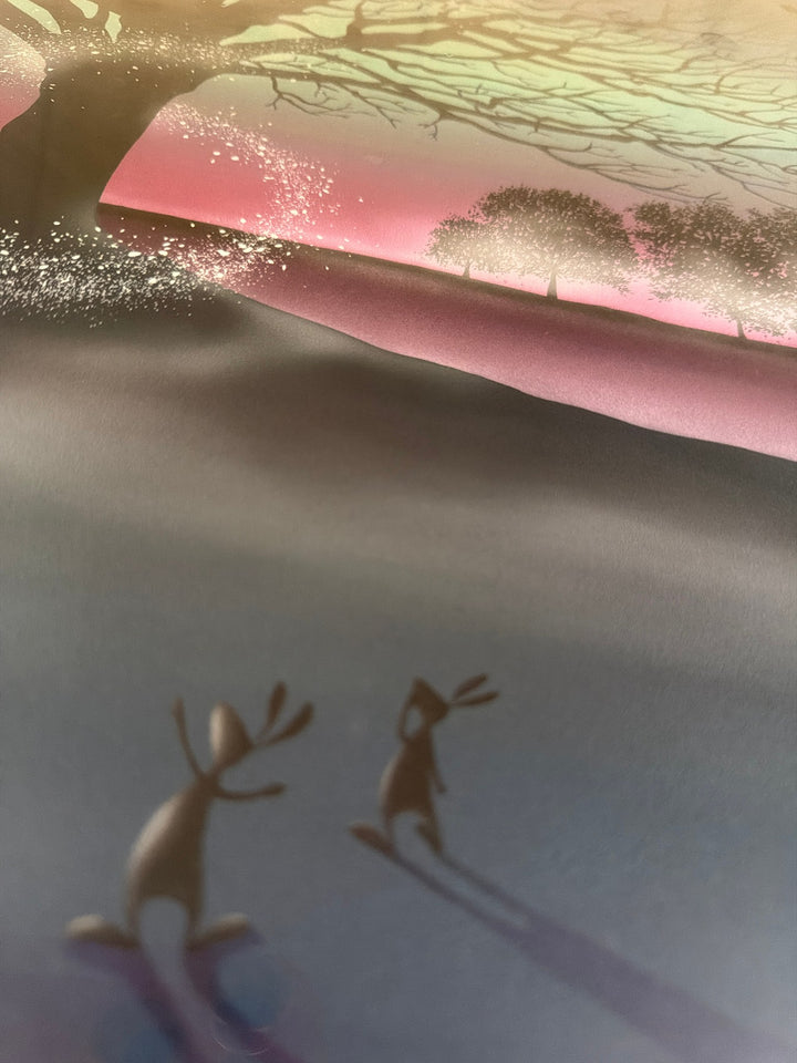 Dreamtime by Catherine Stephenson – close-up of the sparkling silver detail around the tree